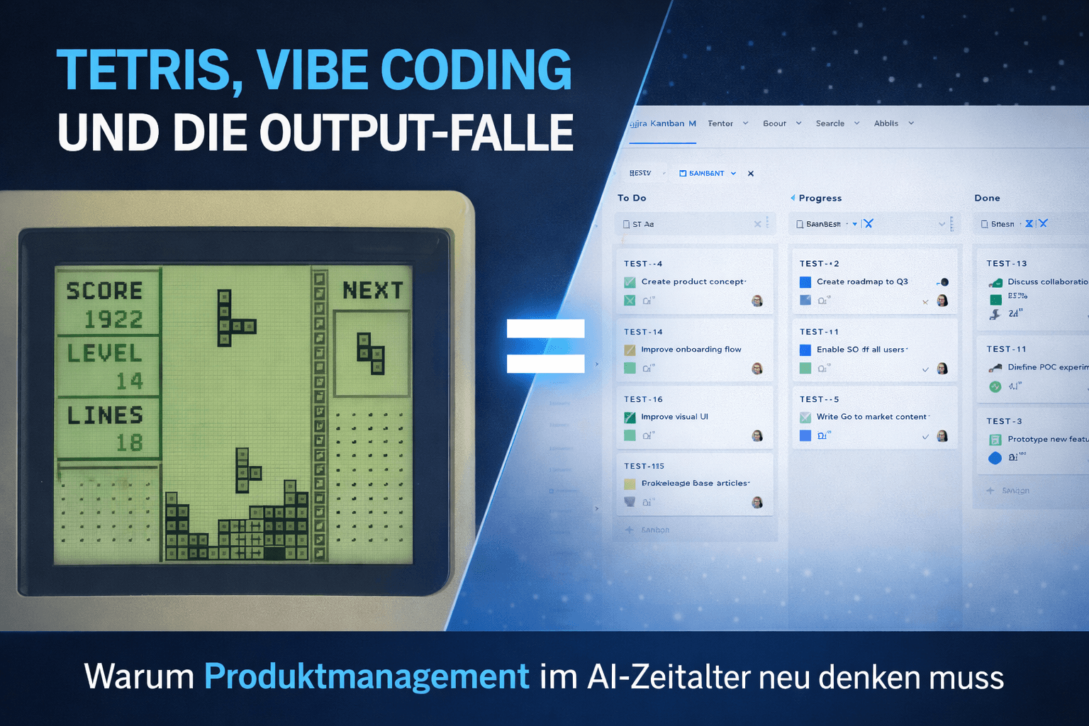 Tetris- und Vibe-Coding Key Visual